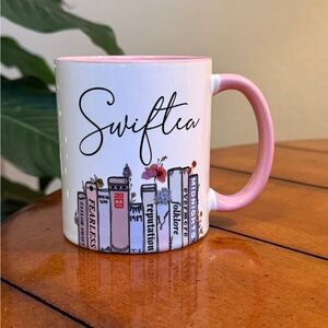SwifTea  Mug With Books With  Taylor Swift’s Records albums as book titles New